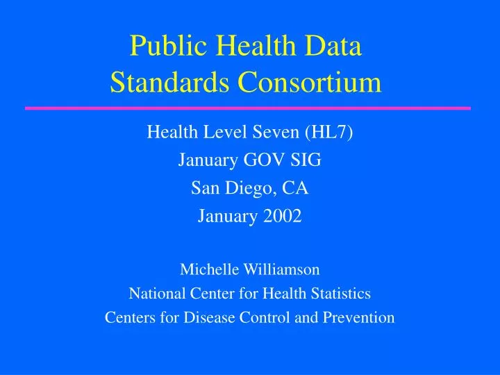 public health data standards consortium