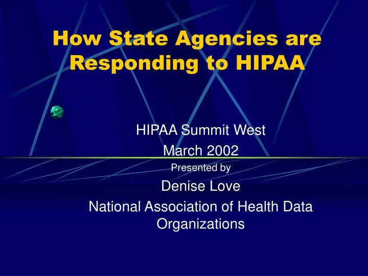 how state agencies are responding to hipaa