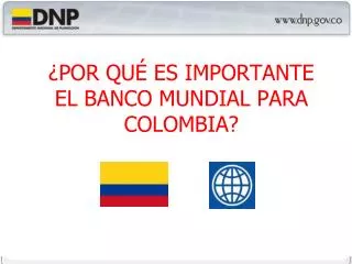 por qu es importante el banco mundial para colombia