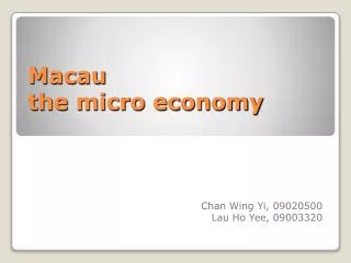 macau the micro economy