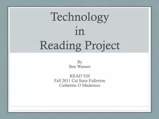 Technology in Reading Project