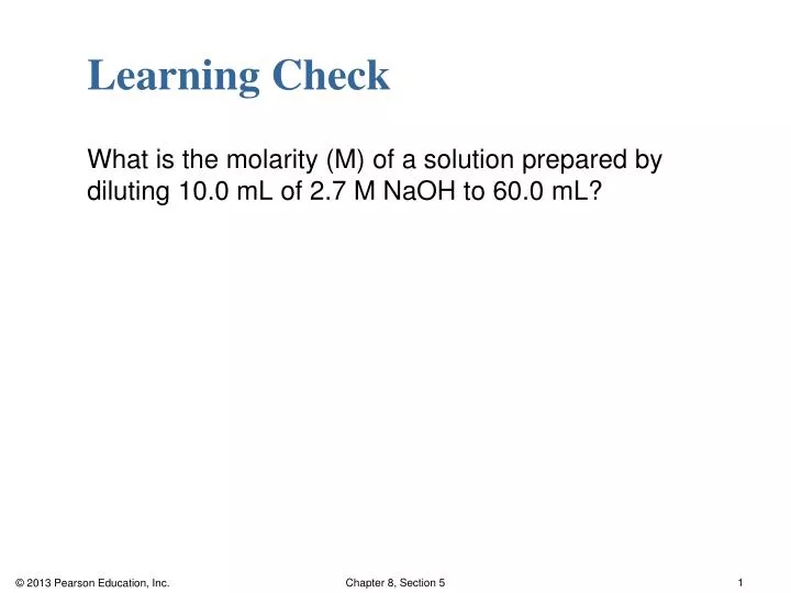 learning check