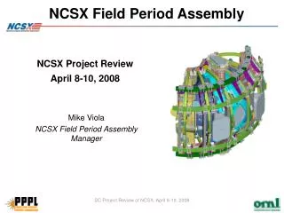 NCSX Field Period Assembly