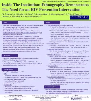 NIMH - R01 MH65163-01: Brazilian HIV Prevention for the Severely Mentally Ill -
