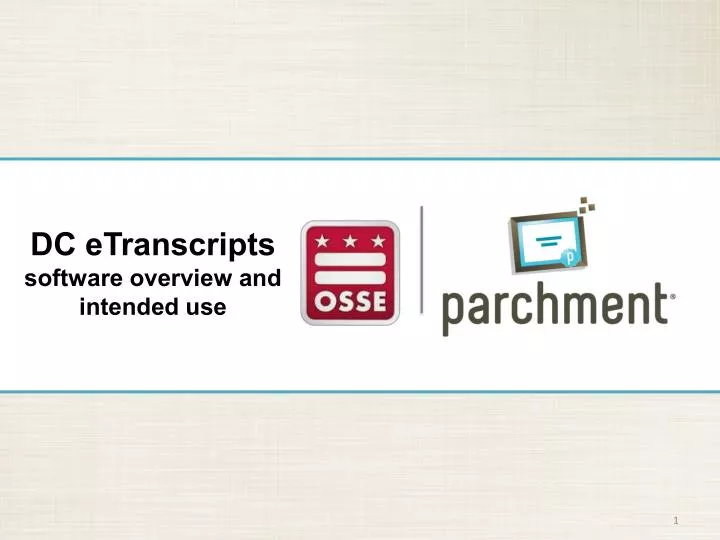 dc etranscripts software overview and intended use