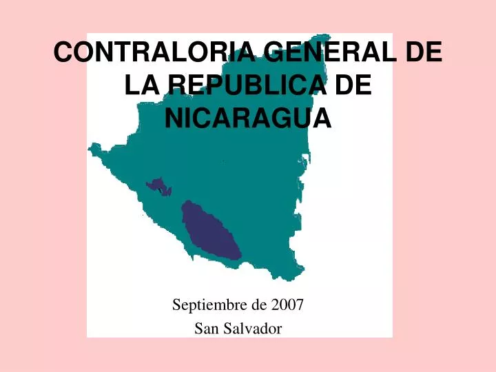 contraloria general de la republica de nicaragua