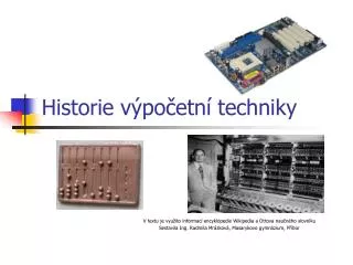 historie v po etn techniky