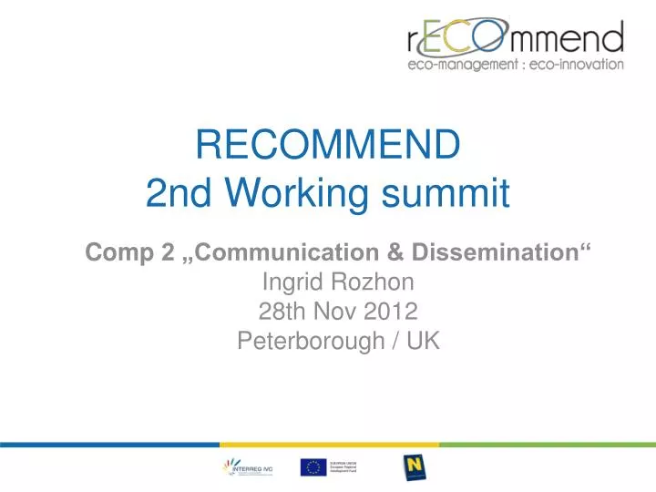 recommend 2nd working summit