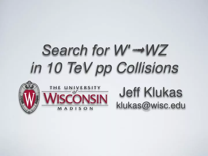 search for w wz in 10 tev pp collisions
