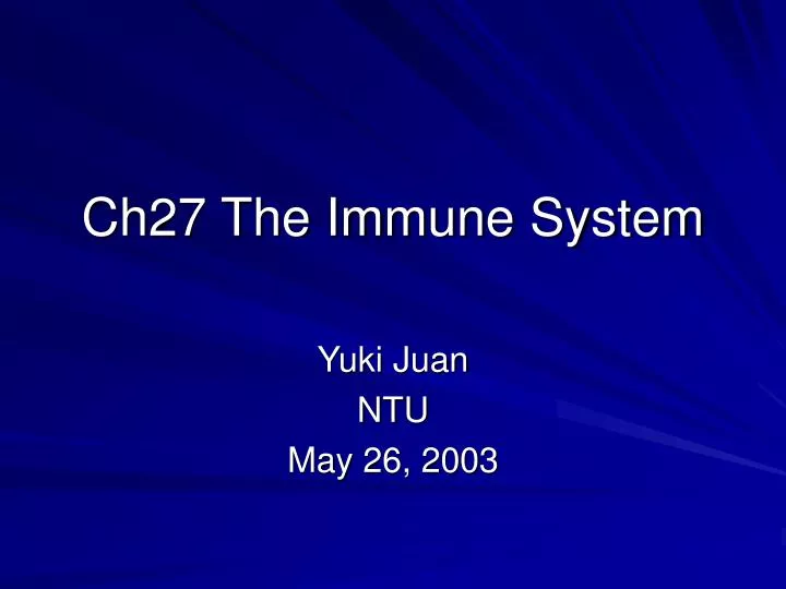 ch27 the immune system