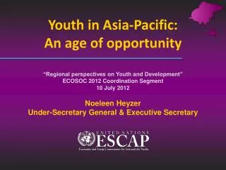 Youth in Asia-Pacific: An age of opportunity
