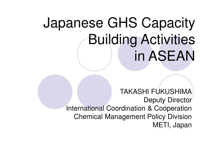 japanese ghs capacity building activities in asean