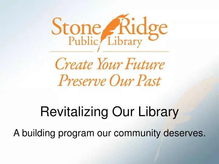 revitalizing our library