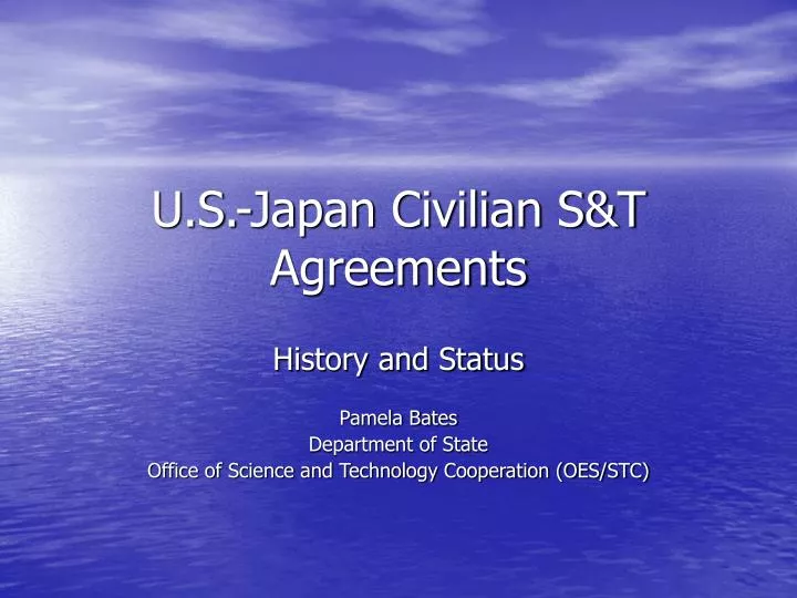 u s japan civilian s t agreements