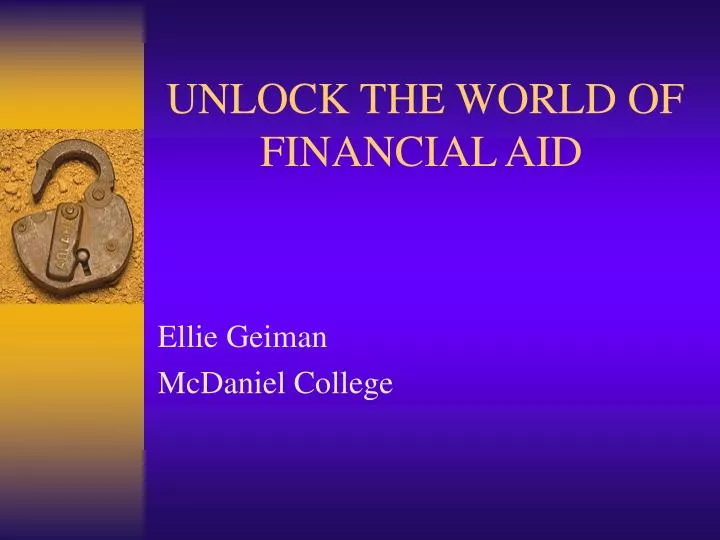 unlock the world of financial aid