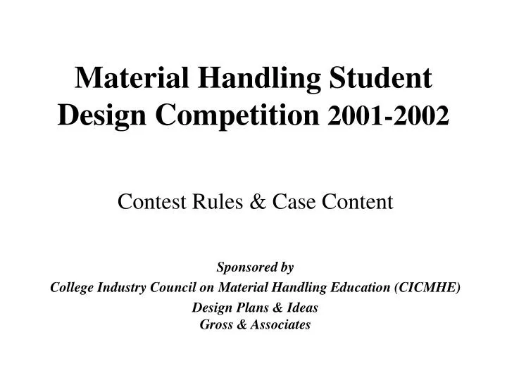 material handling student design competition 2001 2002