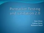 Premarket Testing and Validation 2.0 - slide 1