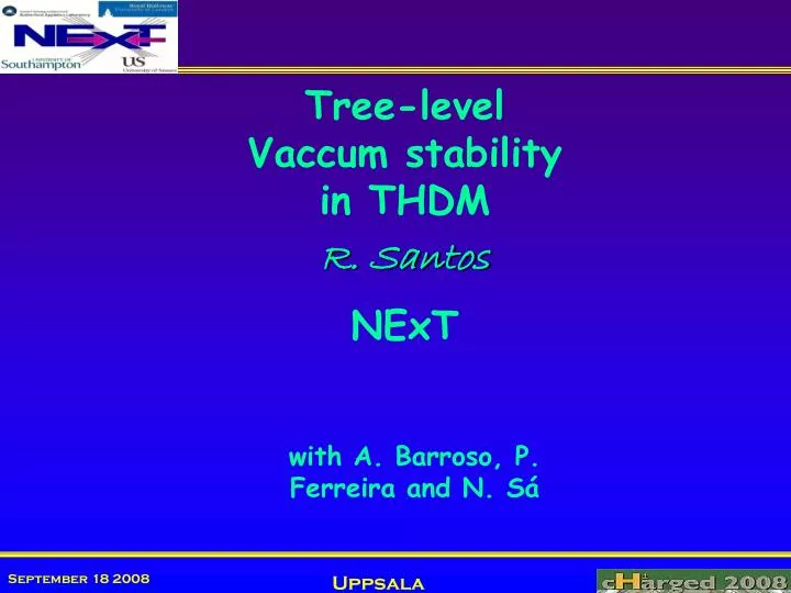 tree level vac cum stability in thdm r santos next