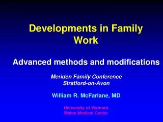 Developments in Family Work