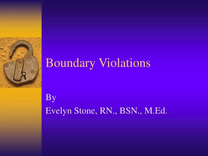 boundary violations