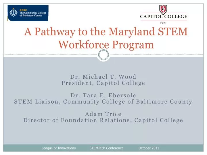 a pathway to the maryland stem workforce program