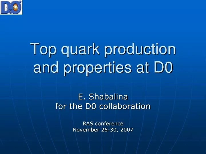 top quark production and properties at d0