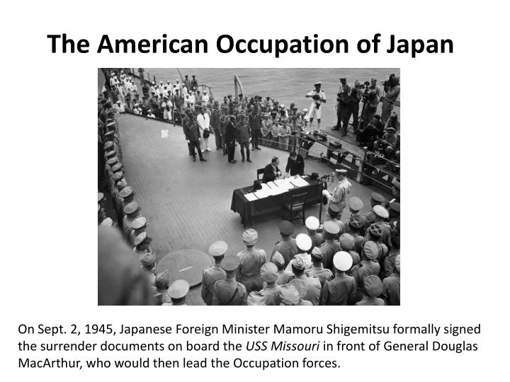 the american occupation of japan