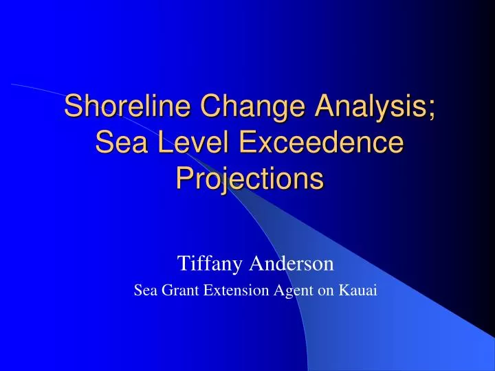 shoreline change analysis sea level exceedence projections