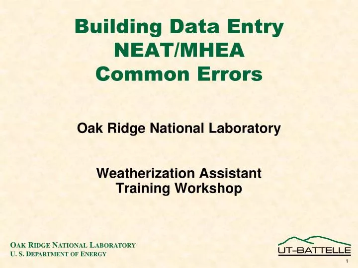 building data entry neat mhea common errors