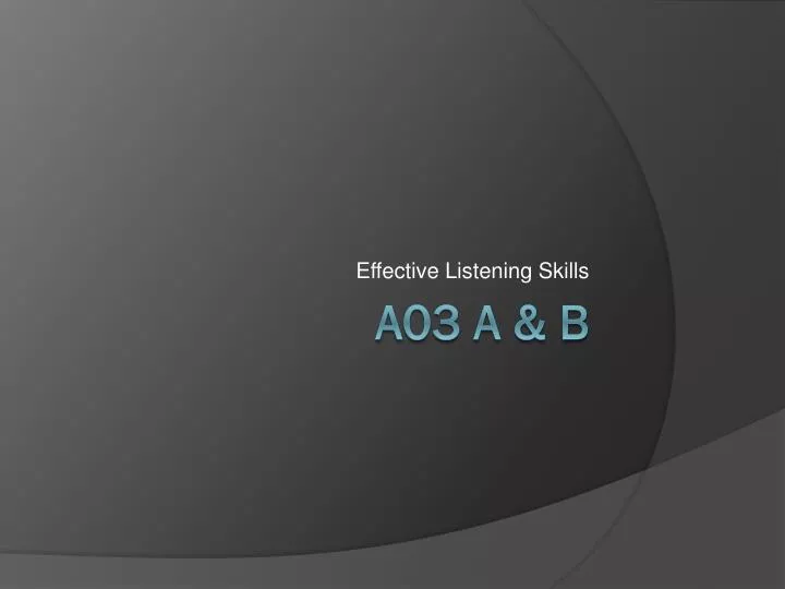 effective listening skills