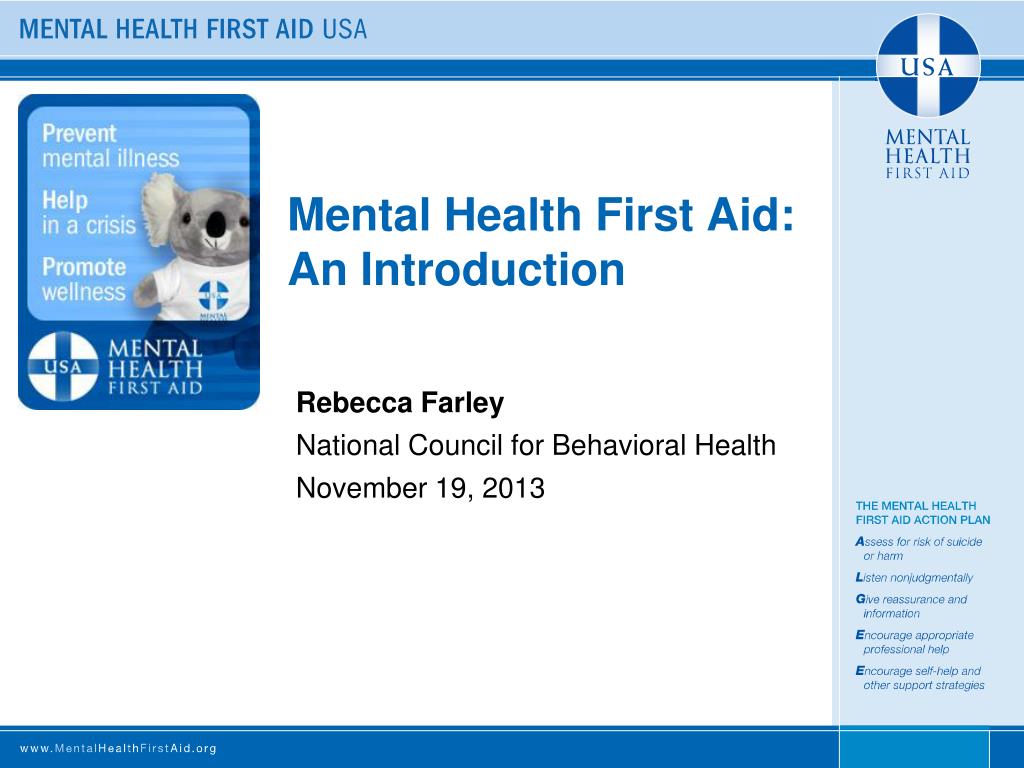 PPT - Mental Health First Aid: An Introduction PowerPoint Presentation ...