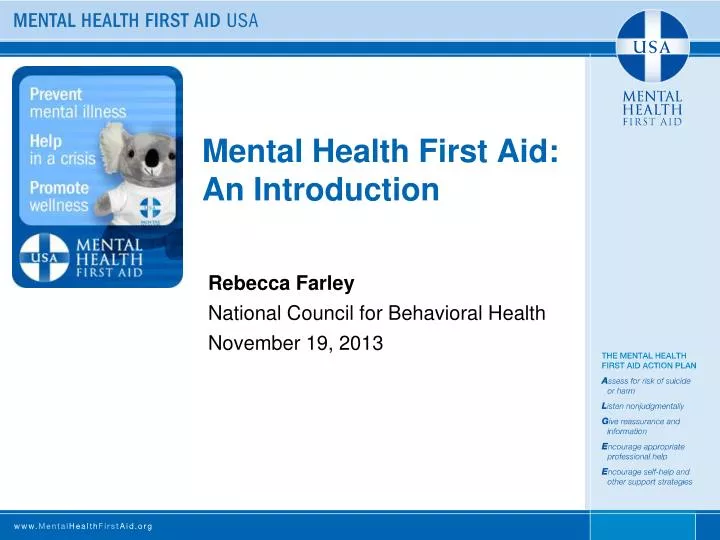 mental health first aid an introduction