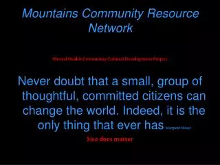 mountains community resource network