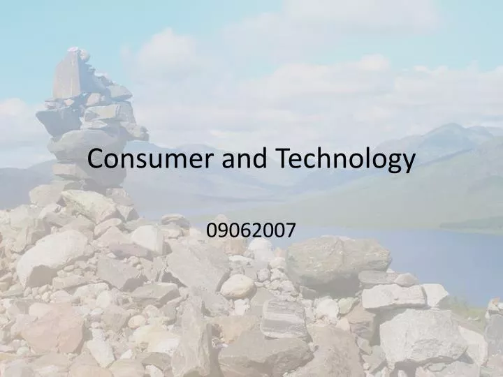 consumer and technology