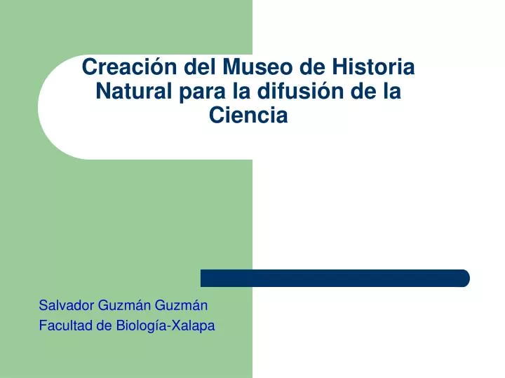 creaci n del museo de historia natural para la difusi n de la ciencia