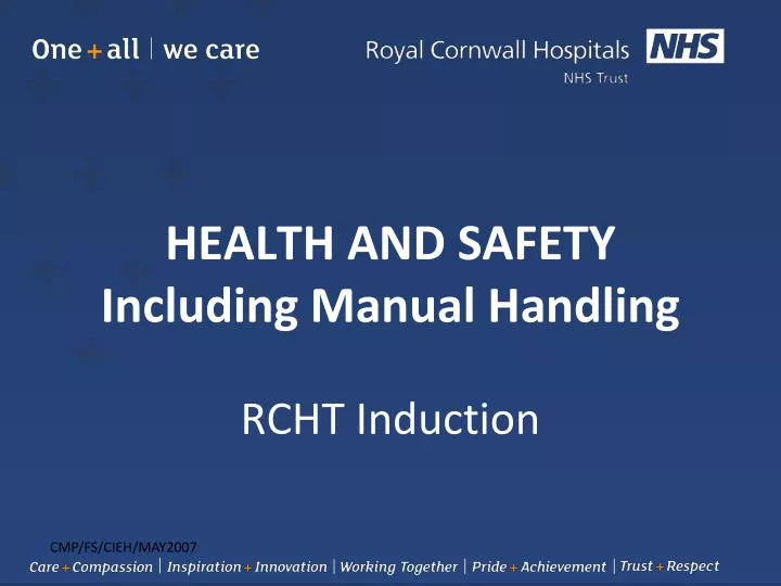 health and safety including manual handling