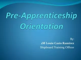Pre-Apprenticeship Orientation