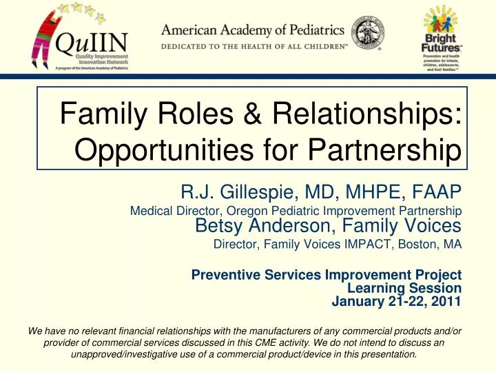 family roles relationships opportunities for partnership