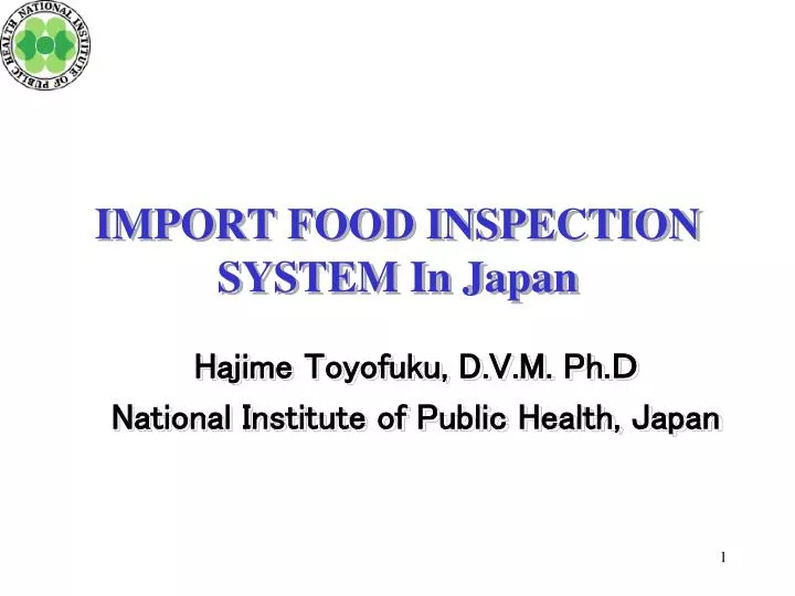 import food inspection system in japan