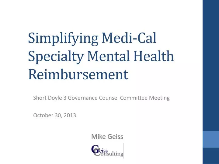 simplifying medi cal specialty mental health reimbursement