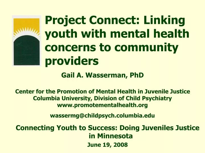 project connect linking youth with mental health concerns to community providers