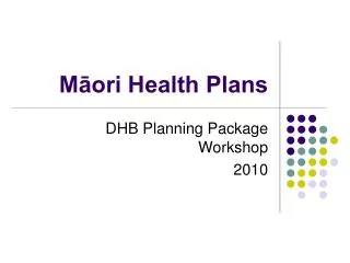 M?ori Health Plans