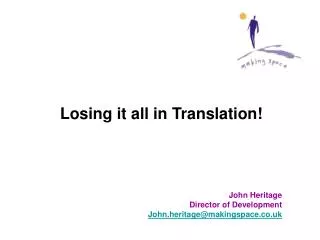 John Heritage Director of Development John.heritage@makingspace.co.uk