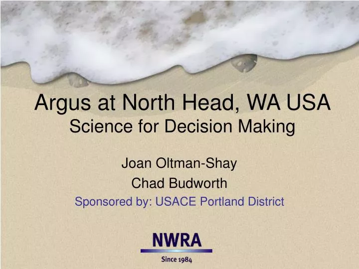 argus at north head wa usa science for decision making