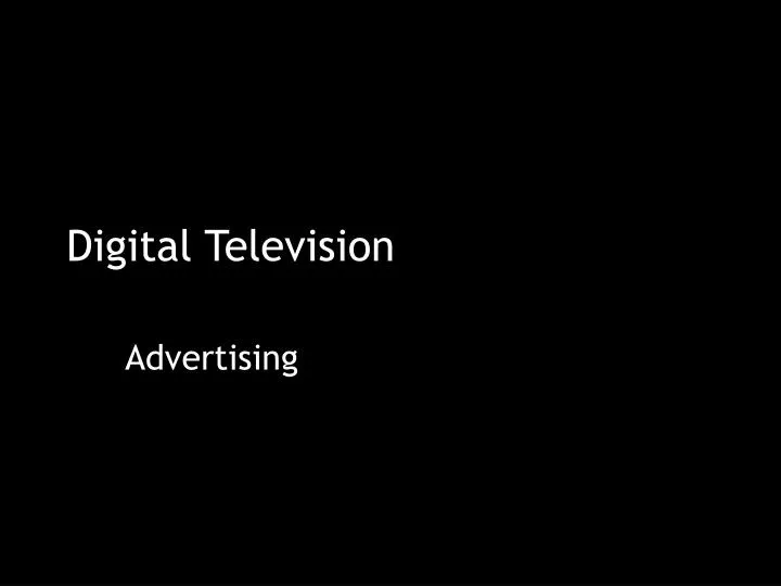 digital television