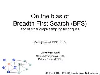 On the bias of Breadth First Search (BFS) and of other graph sampling techniques