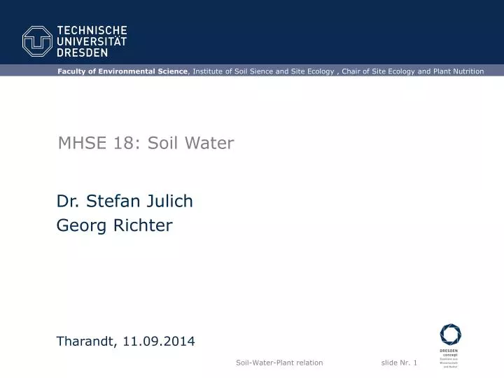 mhse 18 soil water