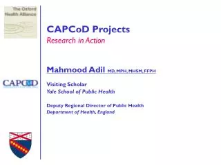 CAPCoD Projects Research in Action