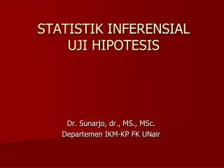 statistik inferensial uji hipotesis