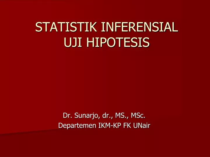 statistik inferensial uji hipotesis